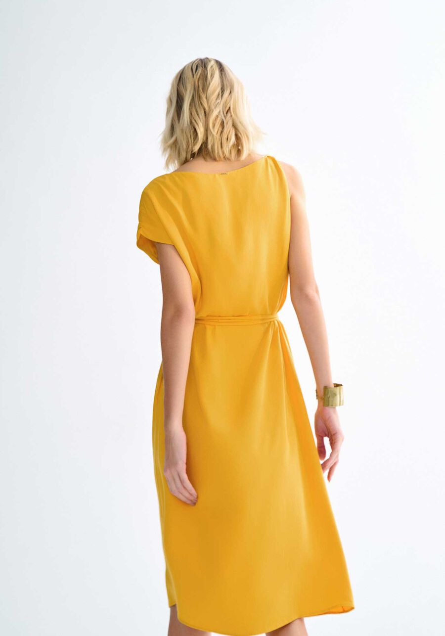 Yellow Asymmetrical Dress 3244E